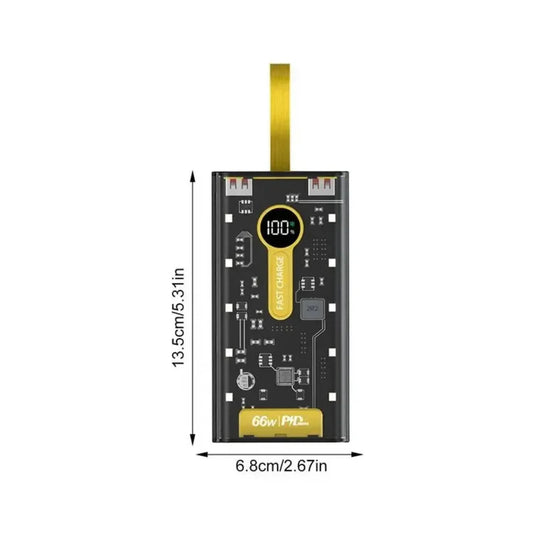 66W Super Fast Charge Power Bank 20000mAh
